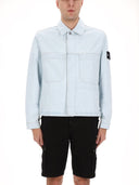 Stone Island Denim Jacket With Logo Patch