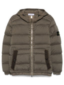Wattierte Daunenjacke von Stone Island mit Kapuze