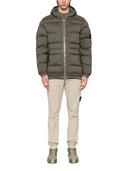 Wattierte Daunenjacke von Stone Island mit Kapuze