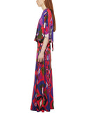 Pucci Cape-Bluse mit Orchideen-Print