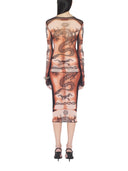 Jean Paul Gaultier Midi Skirt With "Safe Sex Tatoo" Print