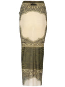 Jean Paul Gaultier Long Skirt With "Cartouche" Print