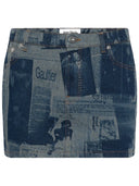 Jean Paul Gaultier Miniskirt With "Newspaper" Print