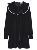 Ganni Mini-Samtkleid