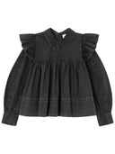 Ganni-Bluse mit Kragen