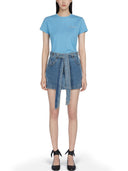 The Attico Denim Skirt With Belt