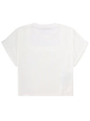 Balmain Cropped T Shirt With Logo