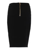 Balmain Midi Skirt With Jewel Buttons