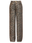 Ganni „Lari“ Jeans mit Leopardenmuster