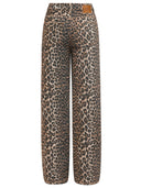 Ganni „Lari“ Jeans mit Leopardenmuster