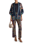Etro 佩斯利叶子“Bootcut”长裤