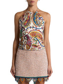 Etro Paisley Print Silk Top