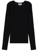 Ganni Langarmshirt mit Logo