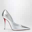 Christian Louboutin Miss Z Pumps In Silver Laminated Nappa Leather