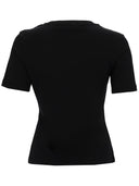 Nina Ricci T Shirt With Bow And Lace Inserts