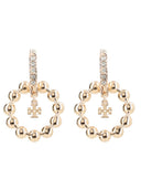 Tory Burch "Kira" Earrings With Pearls And Rhinestones