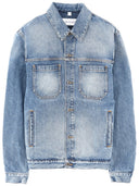 Off White Denim Jacket With Print