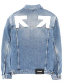 Off White Denim Jacket With Print