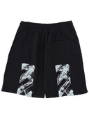 Off White Printed Shorts