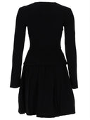 Selbstporträt-Minikleid mit kontrastierendem Kragen