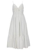 Michael By Michael Kors V Neck Midi Dress