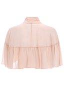 Max Mara Silk Cape With Bow