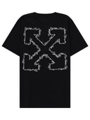 Off-White-T-Shirt mit Logo