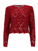 Self Portrait Lace Top With Crystals