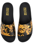 Versace Jeans Couture Pantoletten mit Aufdruck