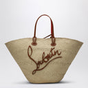 Christian Louboutin Raffia And Calf Leather Tote Bag Cabata Large