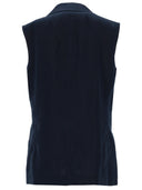 S Max Mara Double Breasted Linen Mat Vest
