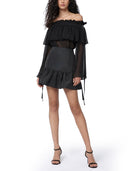 Nina Ricci Minirock „Peplum“.