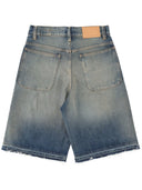 Sonnenblumen-Shorts aus Denim