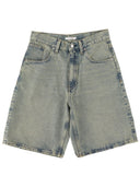 Sonnenblumen-Shorts aus Denim