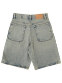 Sonnenblumen-Shorts aus Denim