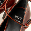 Ami Paris With Heel Brown
