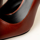Ami Paris With Heel Brown