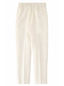 120% Lino Pantalone In Lino Con Coulisse