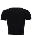 Versace Jeans Couture T Shirt Crop Con Logo