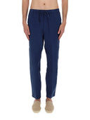120% Lino Pantalone In Lino Con Coulisse