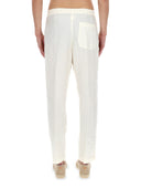 120% Lino Pantalone In Lino Con Coulisse