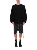 Rick Owens Drkshdw Felpa "Hun Crewneck" In Cotone