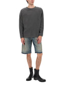 Sonnenblumen-Shorts aus Denim