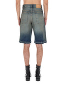 Sonnenblumen-Shorts aus Denim
