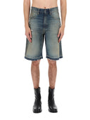 Sonnenblumen-Shorts aus Denim