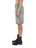 Sonnenblumen-Shorts aus Denim