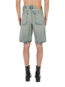 Sonnenblumen-Shorts aus Denim