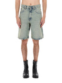 Sonnenblumen-Shorts aus Denim