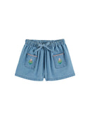Emile & Ida Bermuda Denim Brode Rose