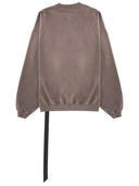 Rick Owens Drkshdw Felpa "Hun Crewneck" In Cotone